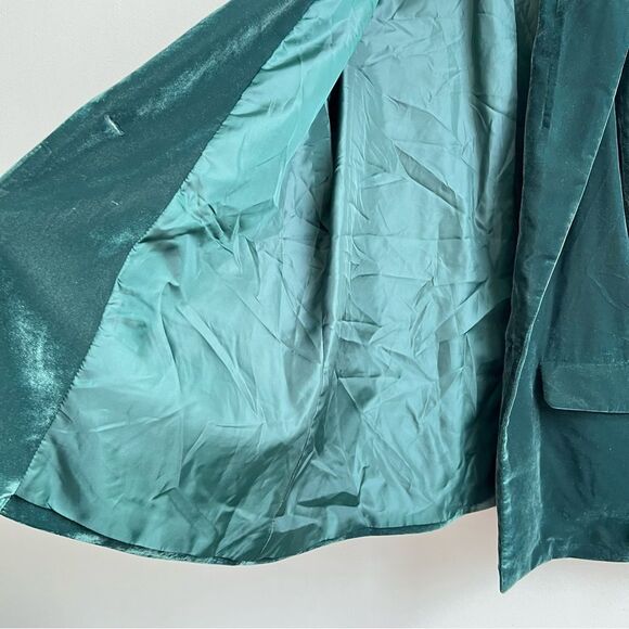 Old Navy Blazer Women's Green Velvet Holiday Career Corporate Goth NWT Size XL - Picture 6 of 7
